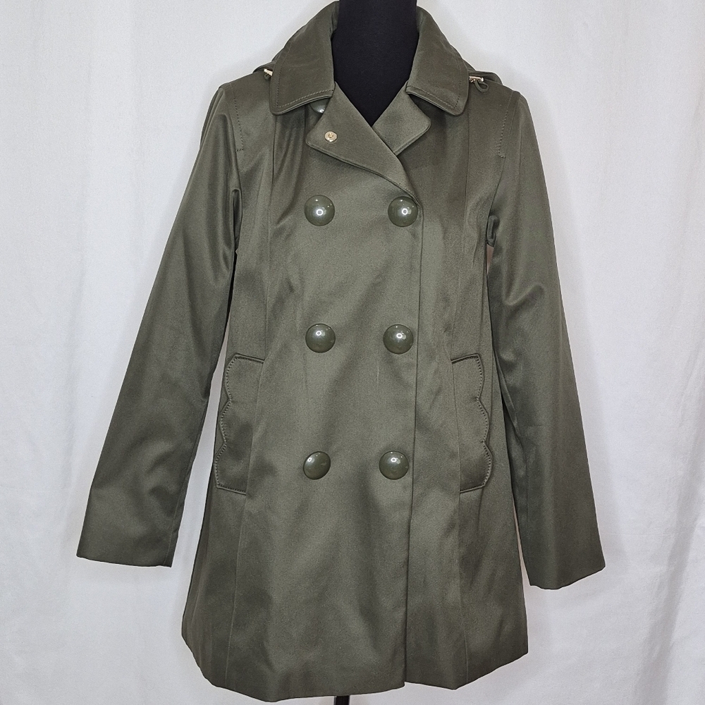 Kate Spade NY Scalloped Pocket Trench / Rain Coat - Size XS